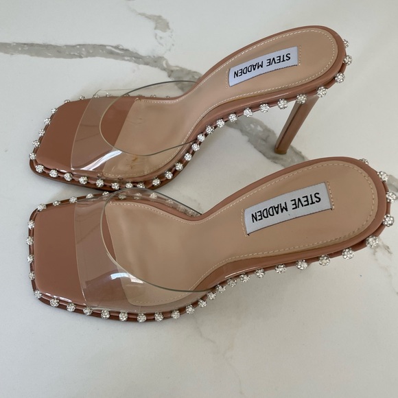 Steve Madden Shoes - STEVE MADDEN Zaylee Clear High Heel 9M